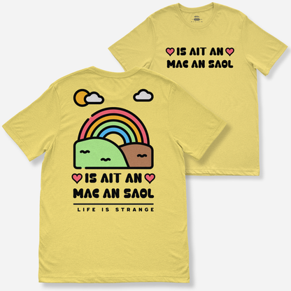 Eirin Apparel Women's T-Shirt Yellow Haze / S Women's 'Life Is Strange' Gaelic T-Shirt (Back Print)