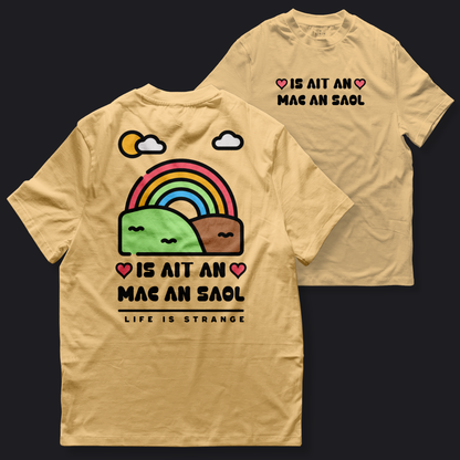 Eirin Apparel Women's T-Shirt Yellow Haze / S Women's 'Life Is Strange' Gaelic T-Shirt (Back Print)