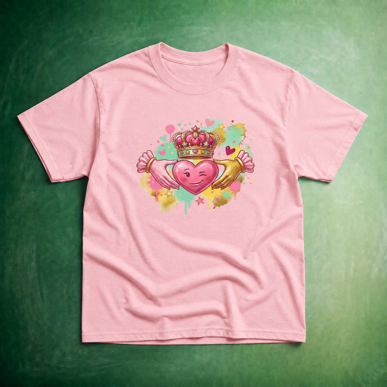 Eirin Apparel Youth T-Shirt Light Pink / XS (5-6) Youth 'Irish Heart' Claddagh T-Shirt