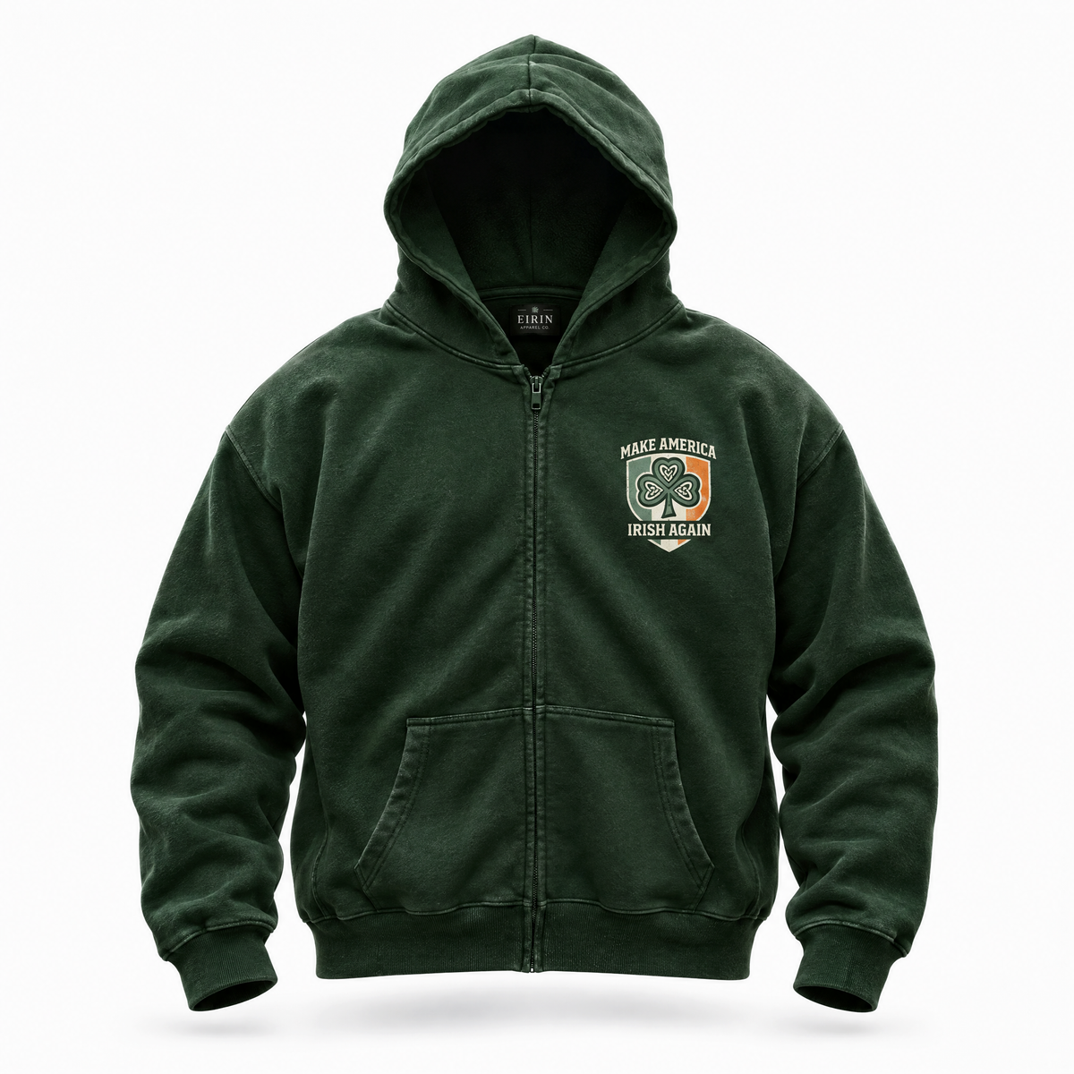 Eirin Apparel Zip-Up Hoodie 'Make America Irish Again' Zip-Up Hoodie