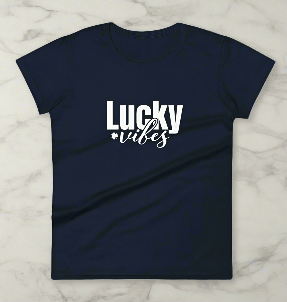 eirin. irish-streetwear Navy / S Women's Lucky Vibes T-Shirt