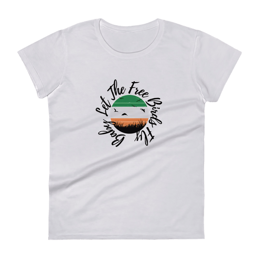 eirin. irish-streetwear Women's Free Birds Silhouette White T-Shirt