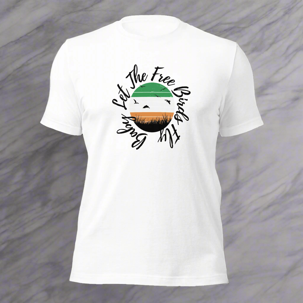 eirin. irish-streetwear Women's Free Birds Silhouette White T-Shirt