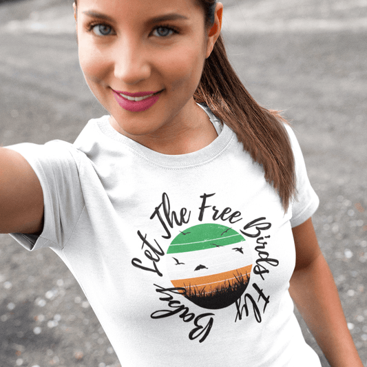 eirin. irish-streetwear Women's Free Birds Silhouette White T-Shirt